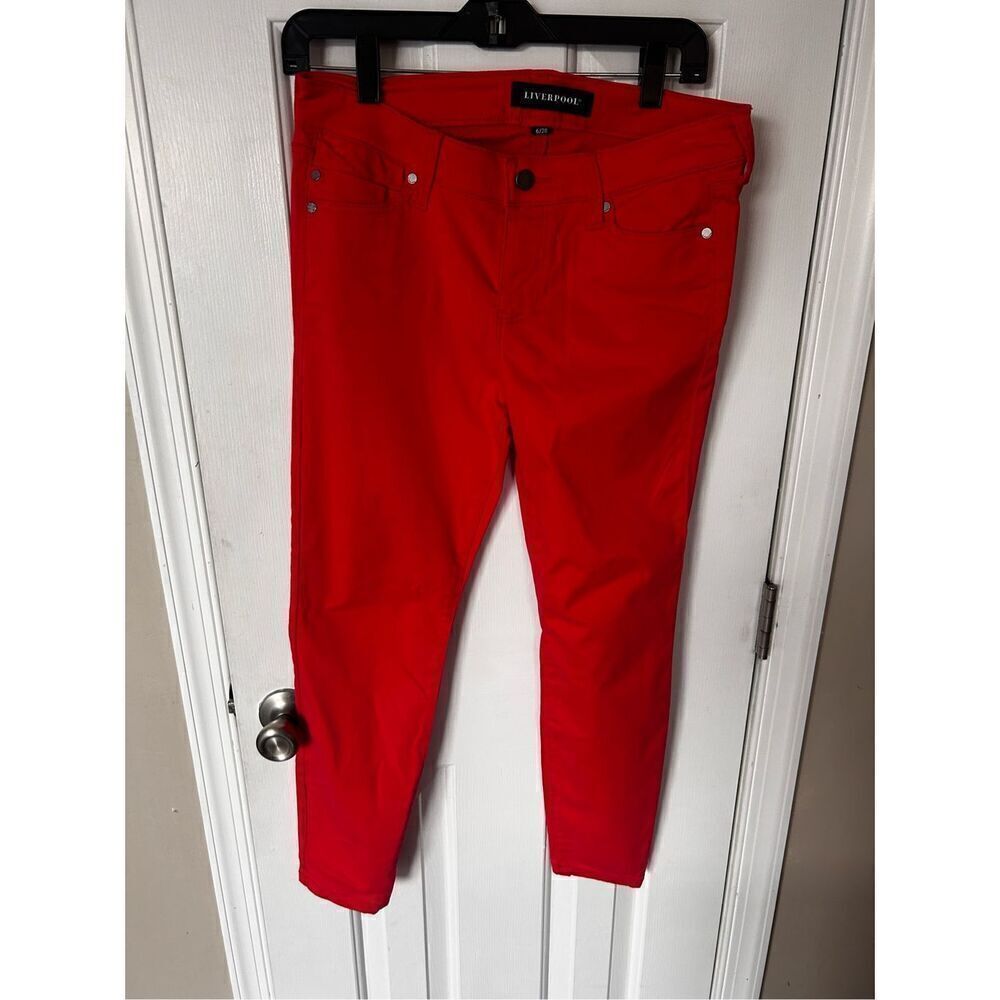 Liverpool red jeans size 6p skinny
